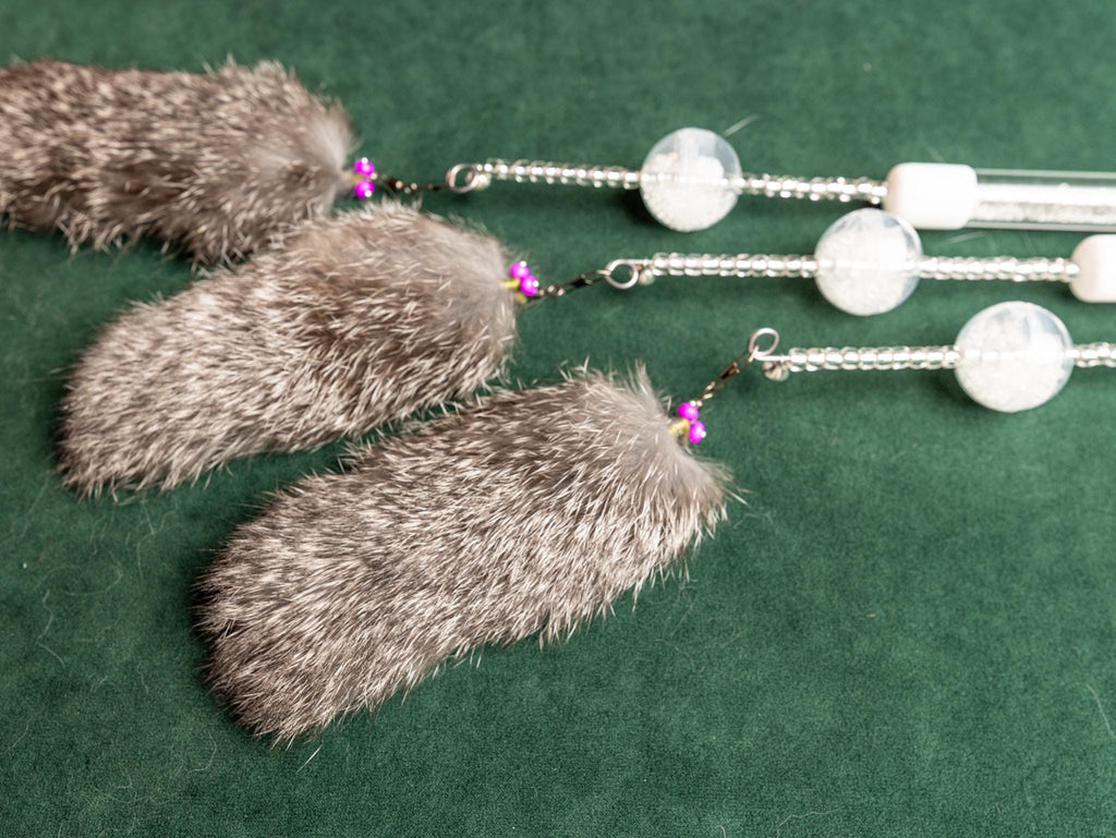 30cm Rabbit Fur Cat Teaser Wand