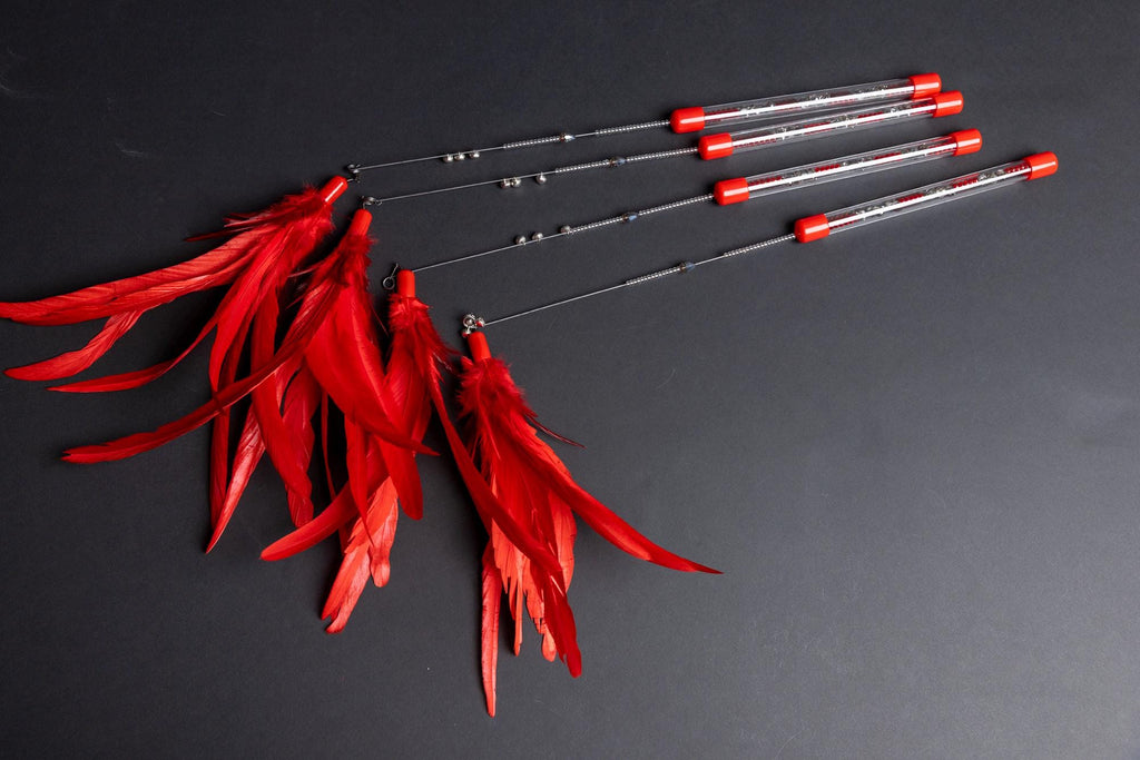 Red Feather – 45 cm Cat Teaser Wand