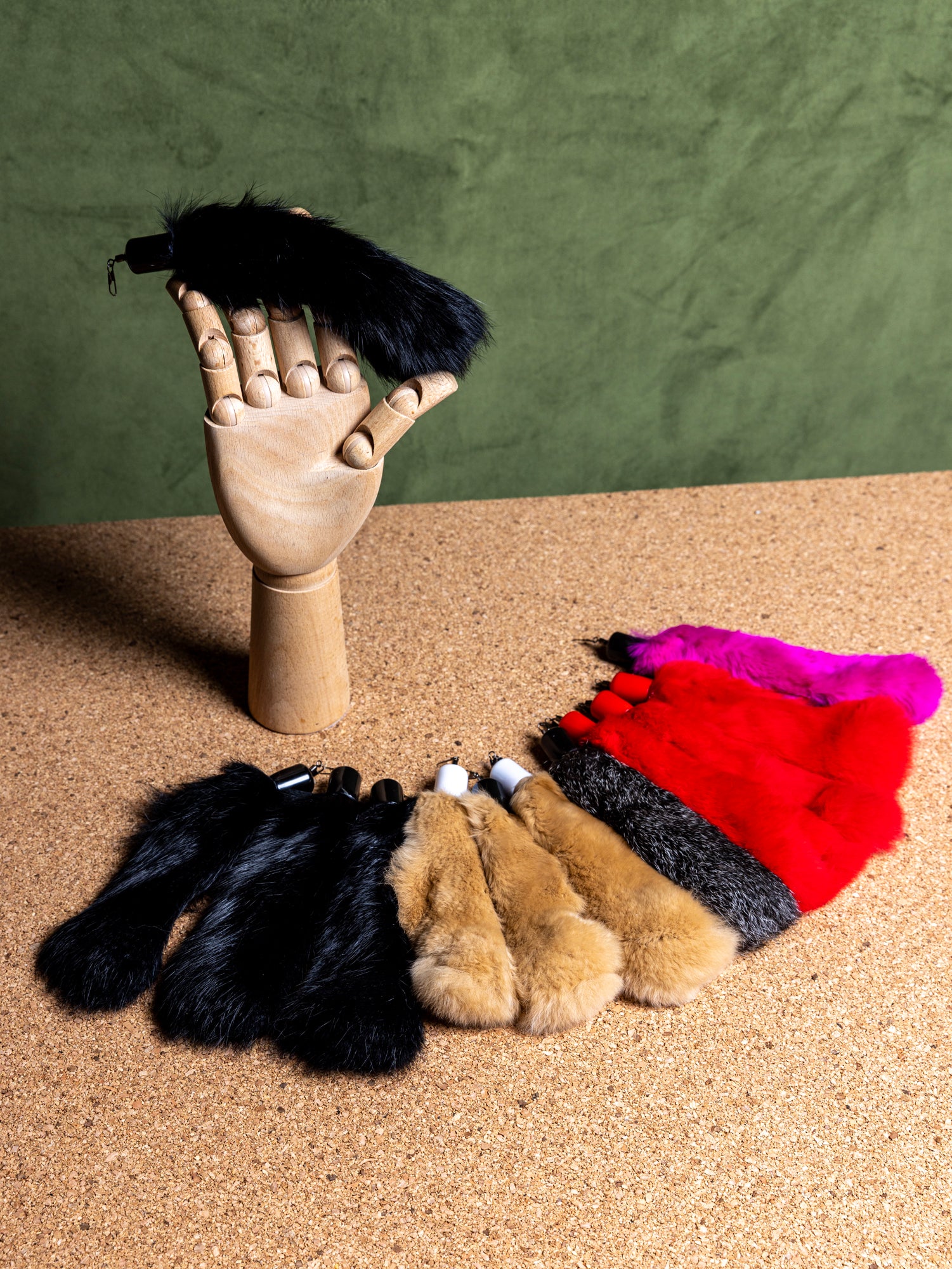 Cat Teaser Replacement Tip 15cm, Rabbit Fur Refill