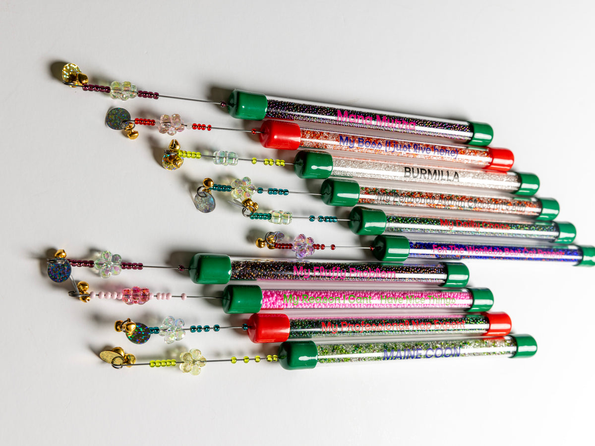 Personalized Cat Teaser Wand – Custom Text & Color – 30cm