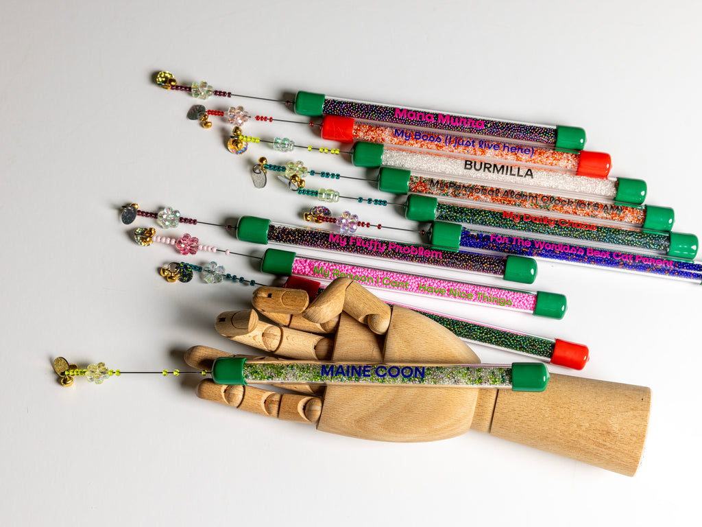 Personalized Cat Teaser Wand – Custom Text & Color – 30cm