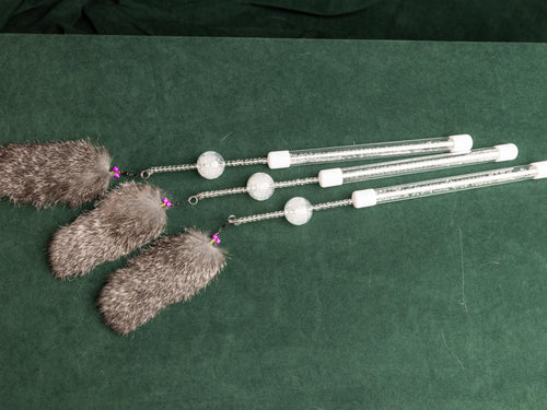 30cm Rabbit Fur Cat Teaser Wand