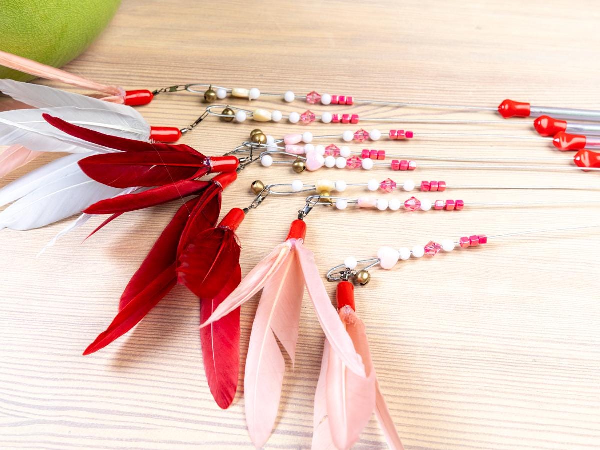 Spinner – Red Feather Cat Teaser Wand