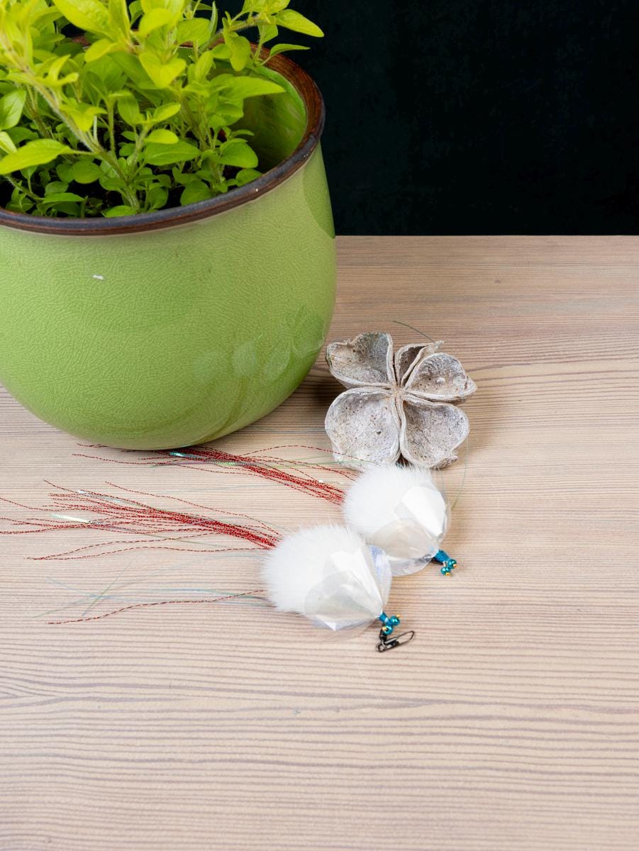 Cat Teaser White Rabbit FLY Replacement Tip, for Cat Want Refill, Tease Attachment, Pet Lover Gifts