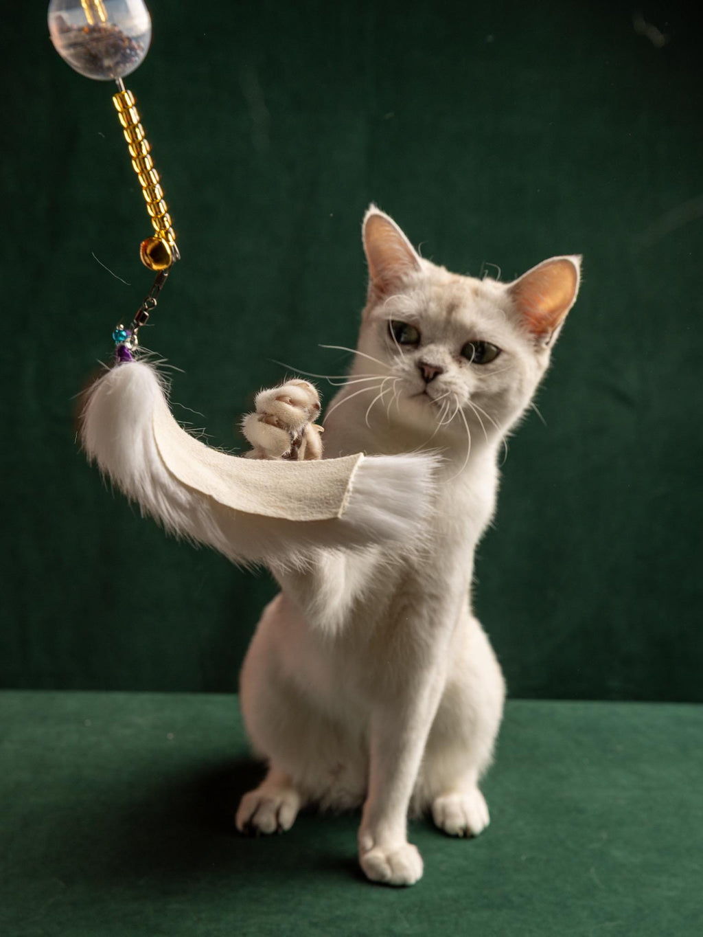 30 cm Rabbit Fur Cat Teaser Wand