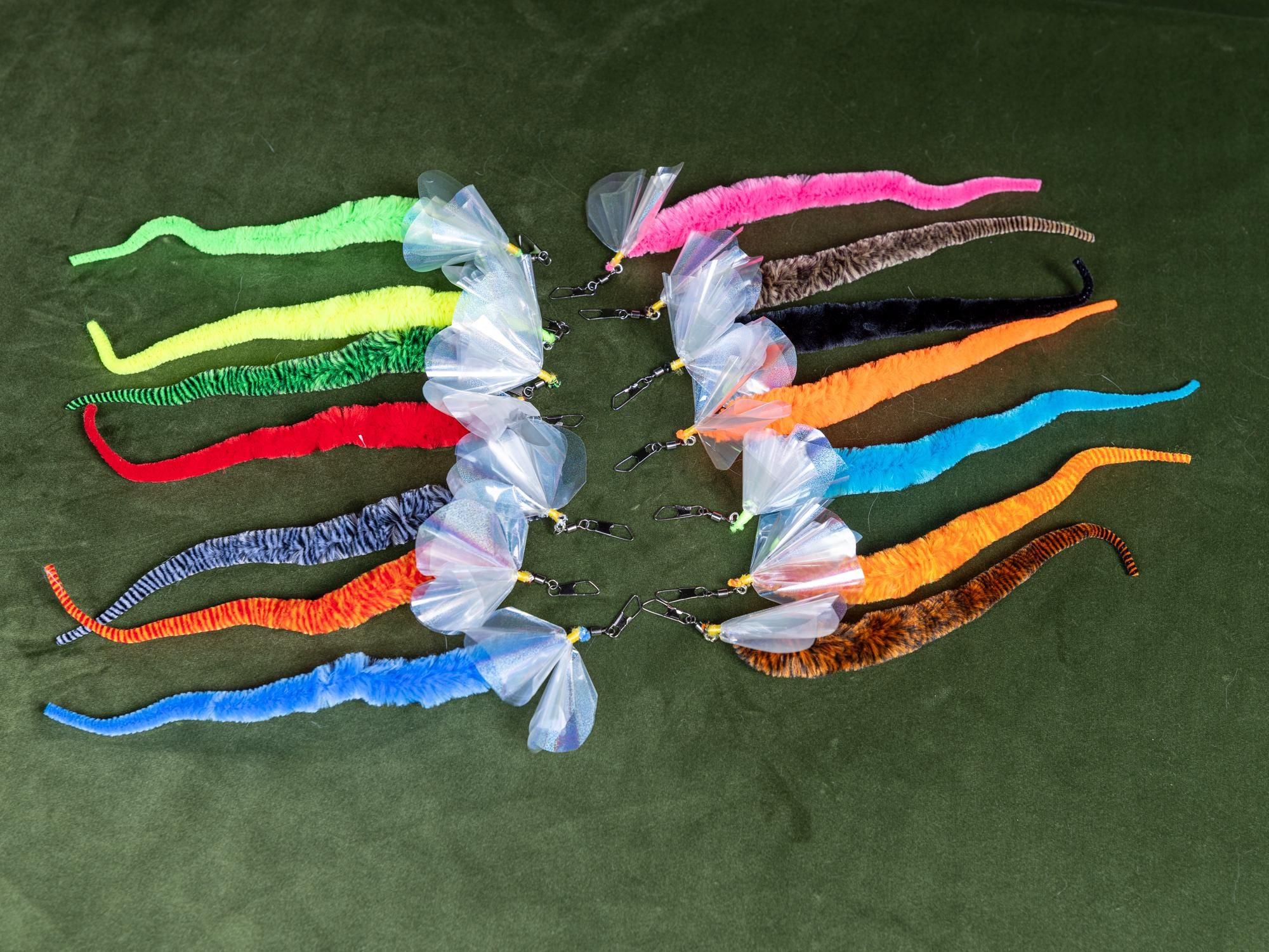 20cm Worm Cat Teaser Refill, Crinkle Wing Attachment, Interactive Hunting Toy, Sensory Cat Play, Replaceable Refill