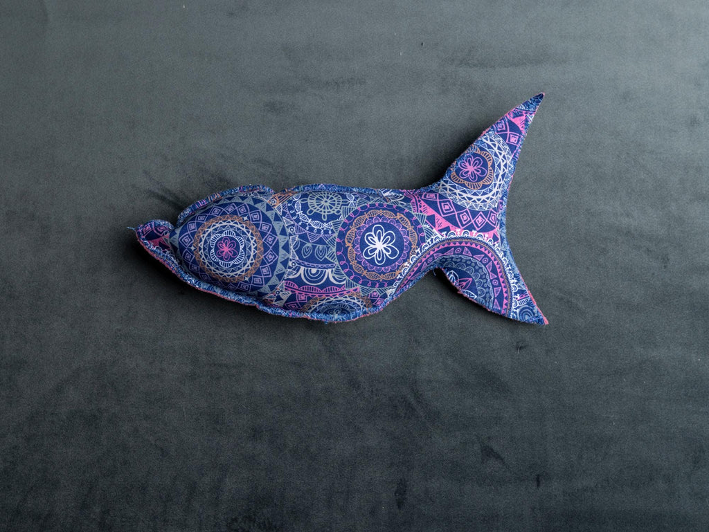 Fish Catnip Kicker Toy, Handmade, Natural