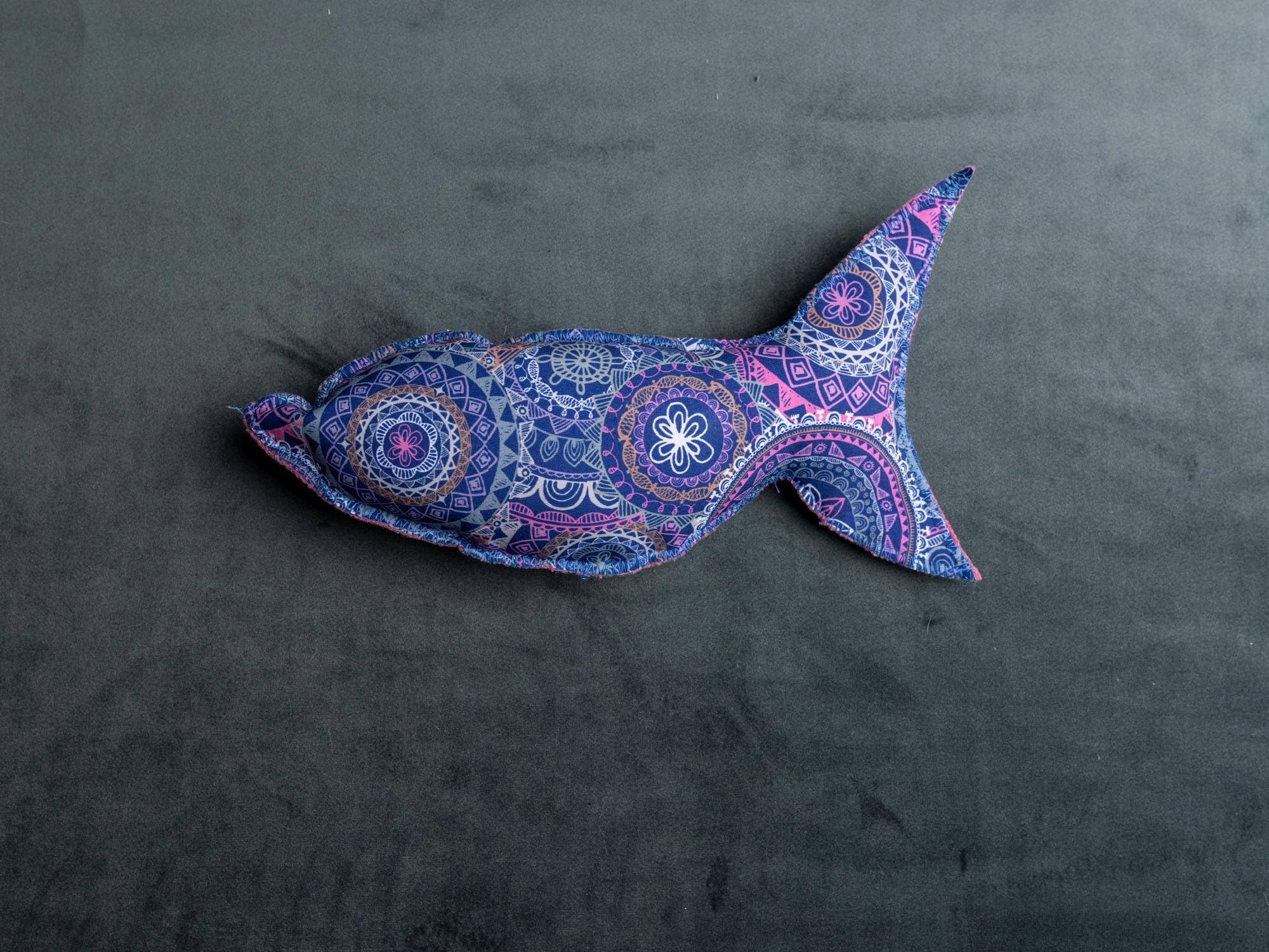 Fish Catnip Kicker Toy, Handmade, Natural