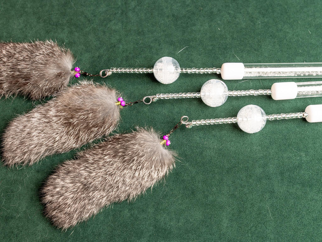 30cm Rabbit Fur Cat Teaser Wand