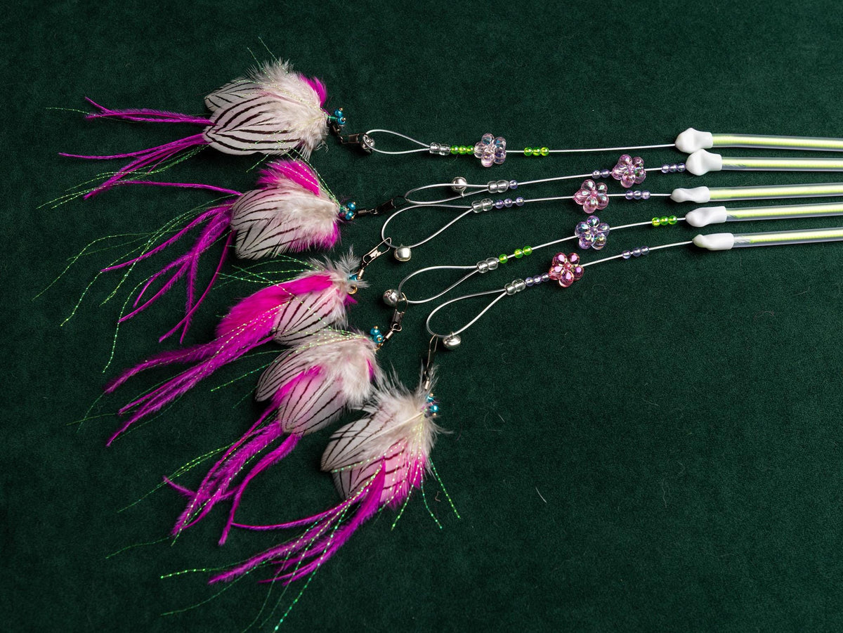 Pink Moth – 30 cm Cat Teaser Wand