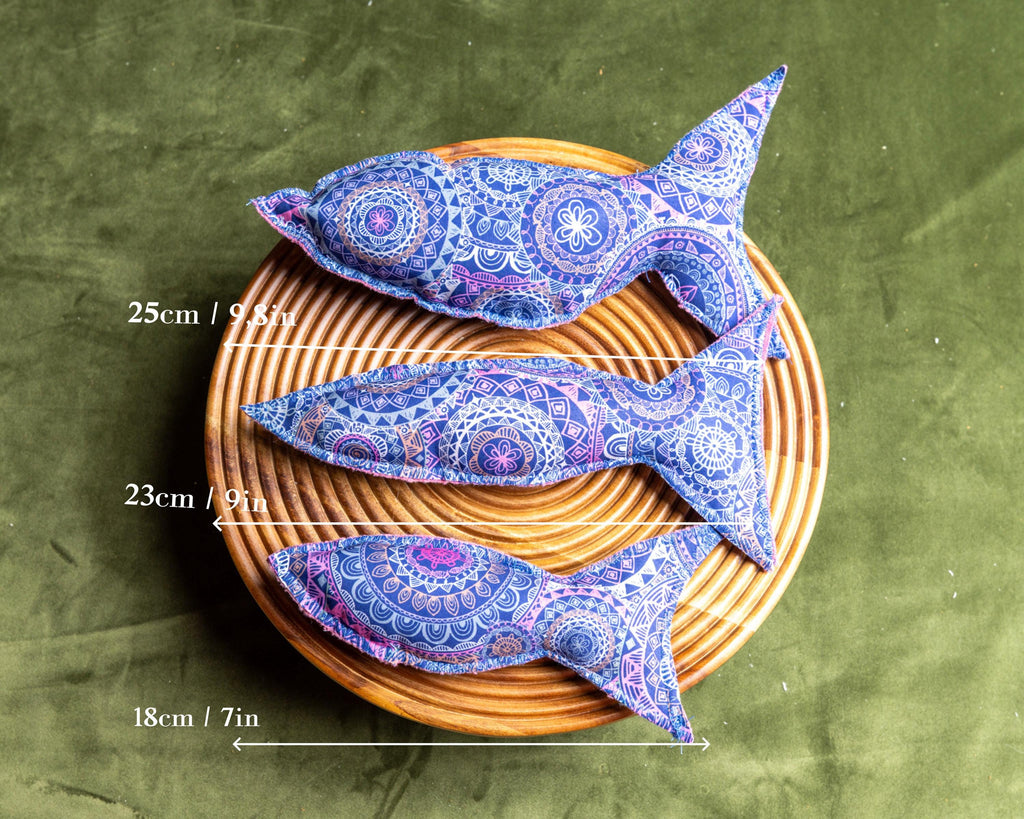 Fish Catnip Kicker Toy, Handmade, Natural
