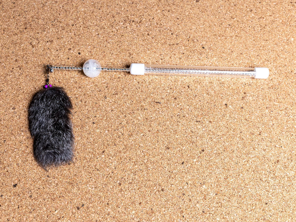 32cm The Fly Cat Teaser Wand, Feather Interactive Cat Toy, Handmade Gift, Natural Hunting, No Glue