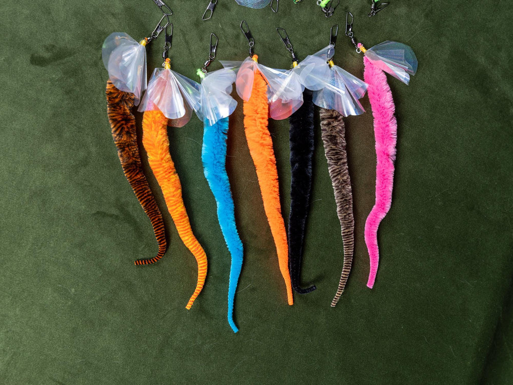 20cm Worm Cat Teaser Refill, Crinkle Wing Attachment, Interactive Hunting Toy, Sensory Cat Play, Replaceable Refill