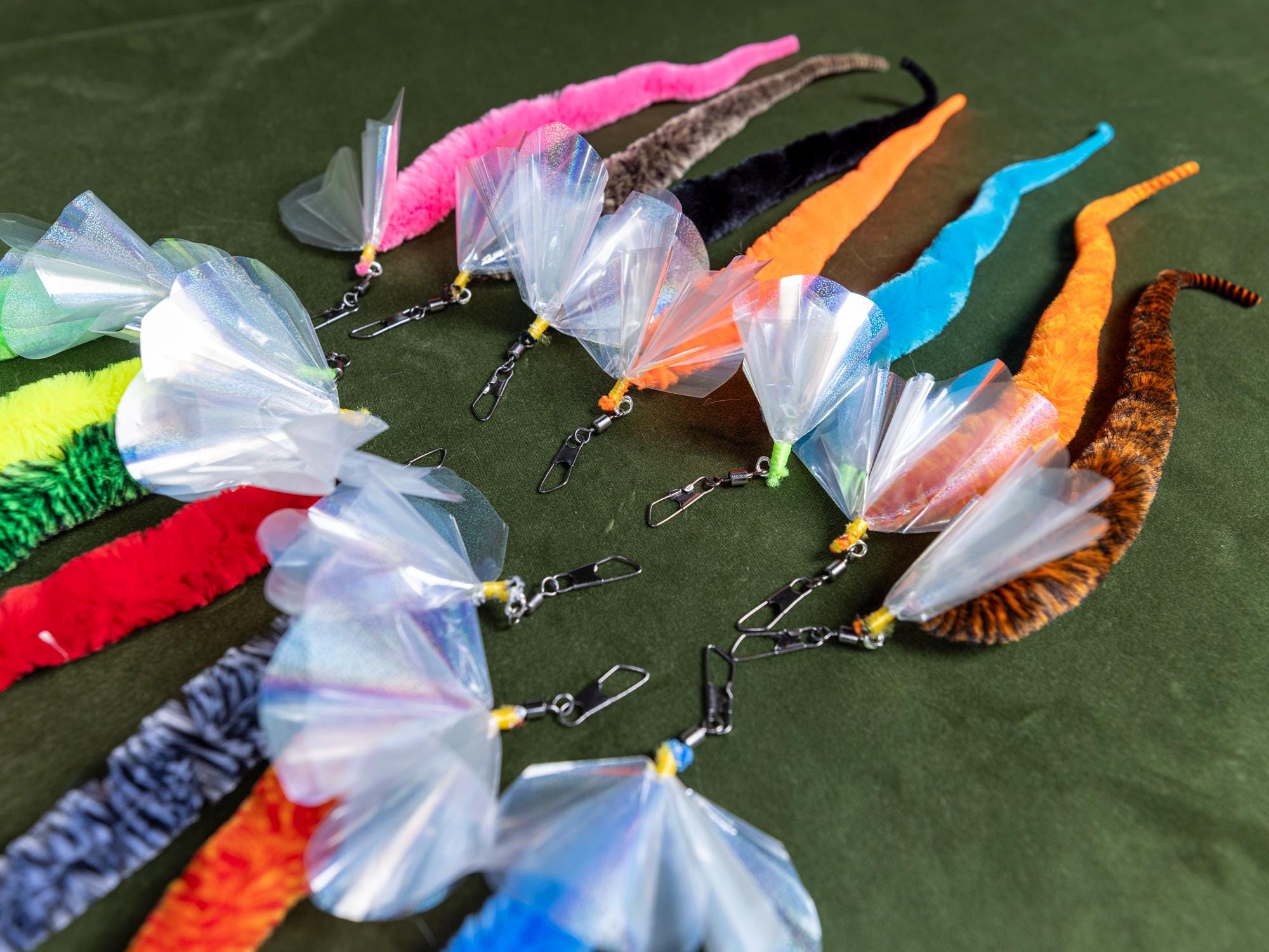 20cm Worm Cat Teaser Refill, Crinkle Wing Attachment, Interactive Hunting Toy, Sensory Cat Play, Replaceable Refill