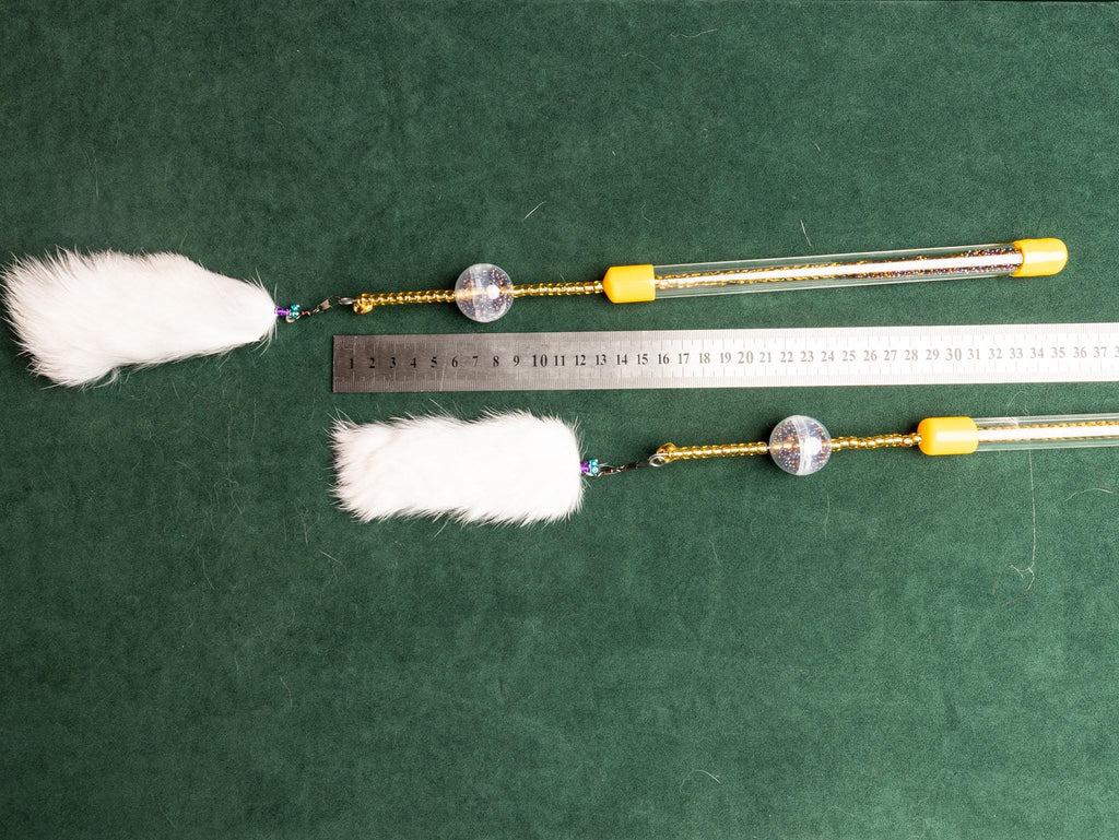 30 cm Rabbit Fur Cat Teaser Wand