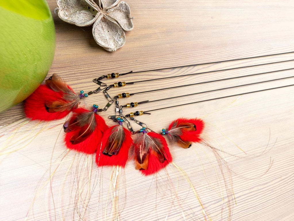 Interactive Cat Wand Toy – Insect Fly Feather and Rabbit Fur Teaser, Safe Metal Rod
