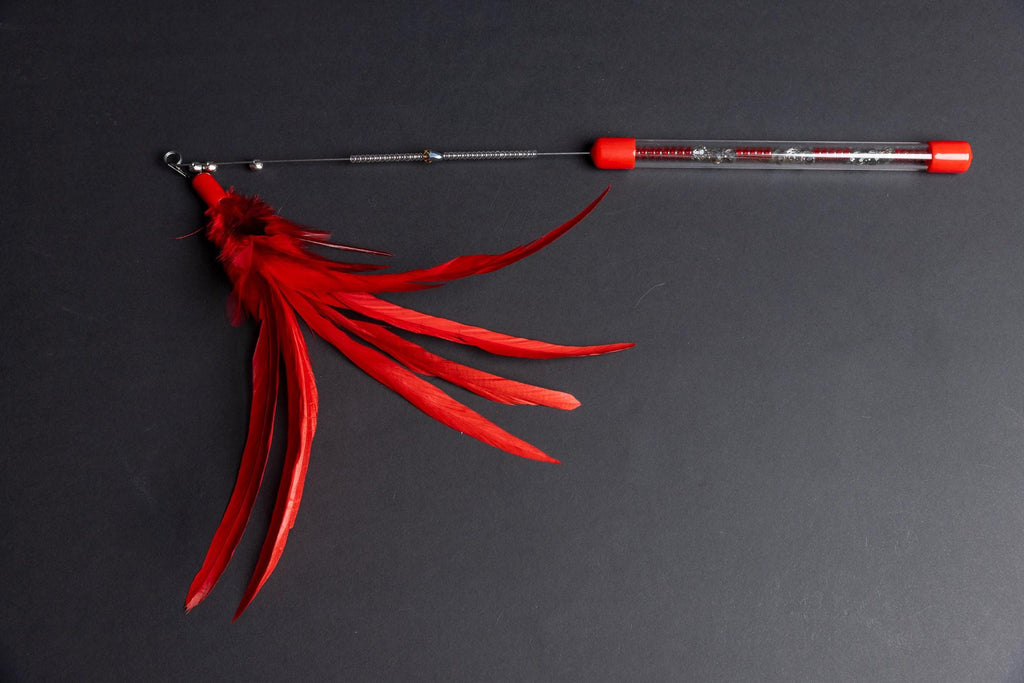 Red Feather – 45 cm Cat Teaser Wand
