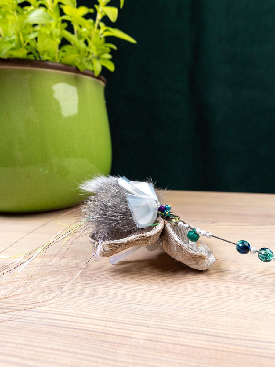 Black Moth – 35cm  Cat Teaser Wand