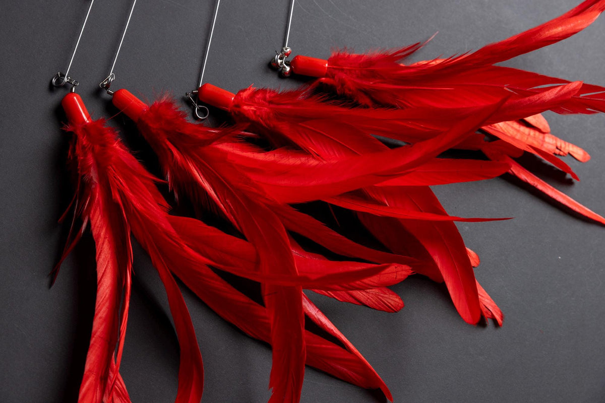 Red Feather – 45 cm Cat Teaser Wand
