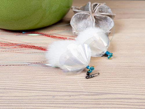 Cat Teaser White Rabbit FLY Replacement Tip, for Cat Want Refill, Tease Attachment, Pet Lover Gifts
