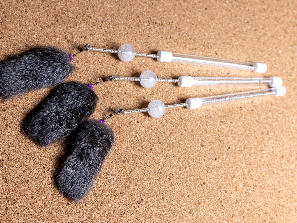 32cm The Fly Cat Teaser Wand, Feather Interactive Cat Toy, Handmade Gift, Natural Hunting, No Glue