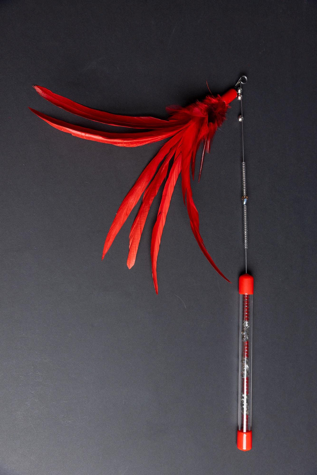 Red Feather – 45 cm Cat Teaser Wand