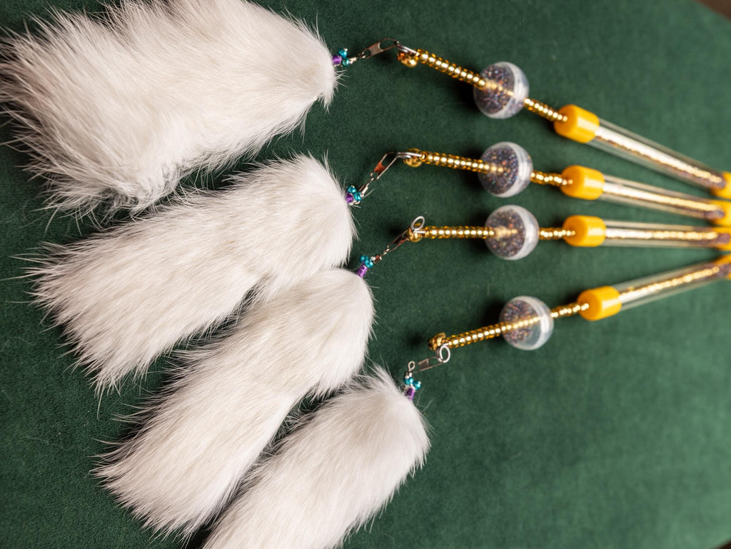 30 cm Rabbit Fur Cat Teaser Wand