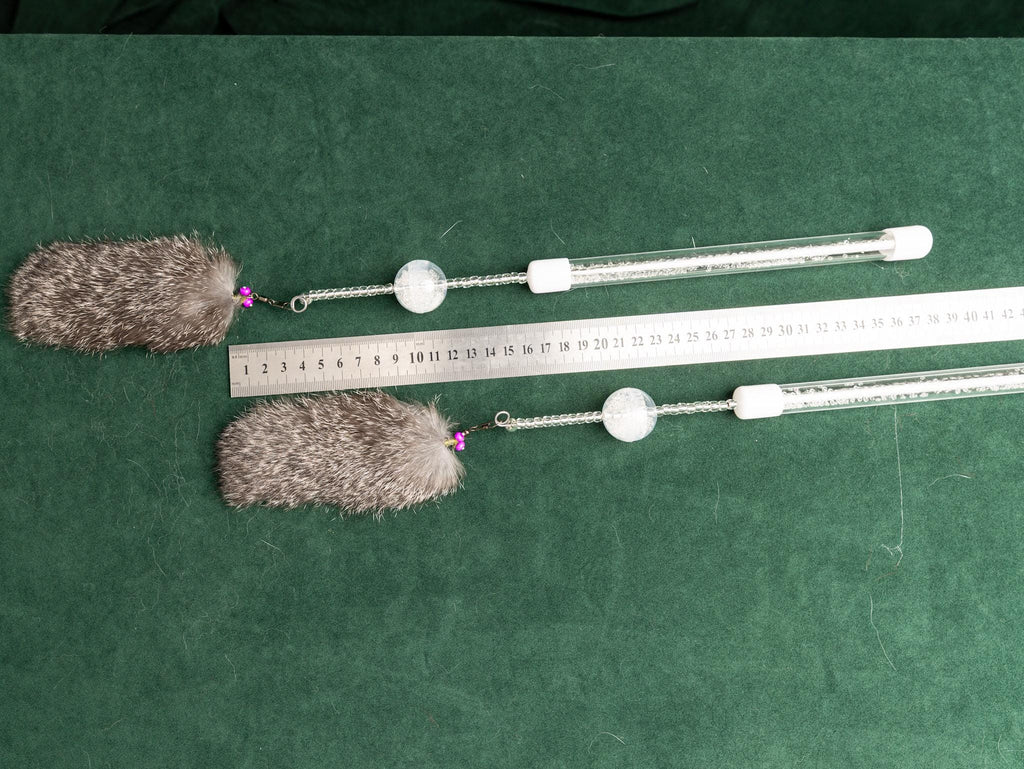 30cm Rabbit Fur Cat Teaser Wand