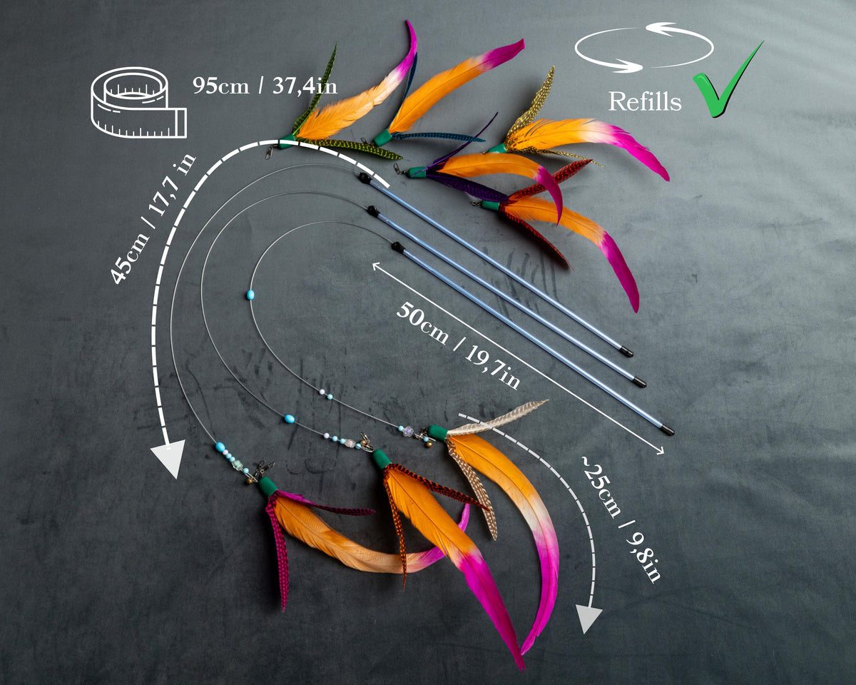 Spinner – 95 cm Feather Cat Teaser Wand
