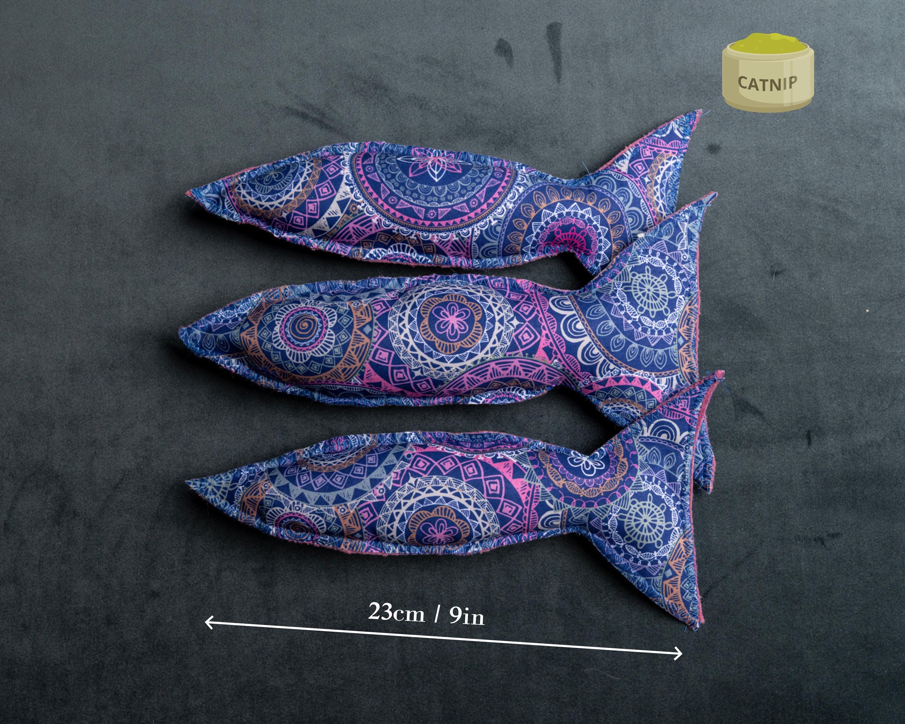 Fish Catnip Kicker Toy, Handmade, Natural