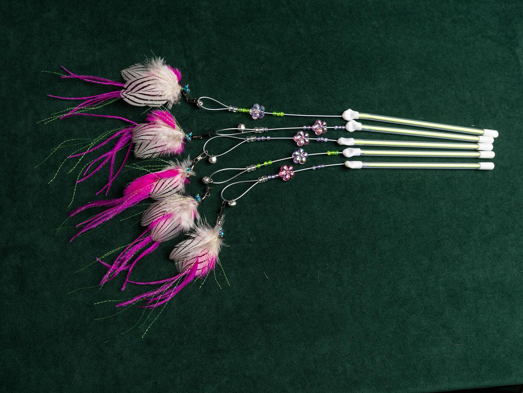 Pink Moth – 30 cm Cat Teaser Wand