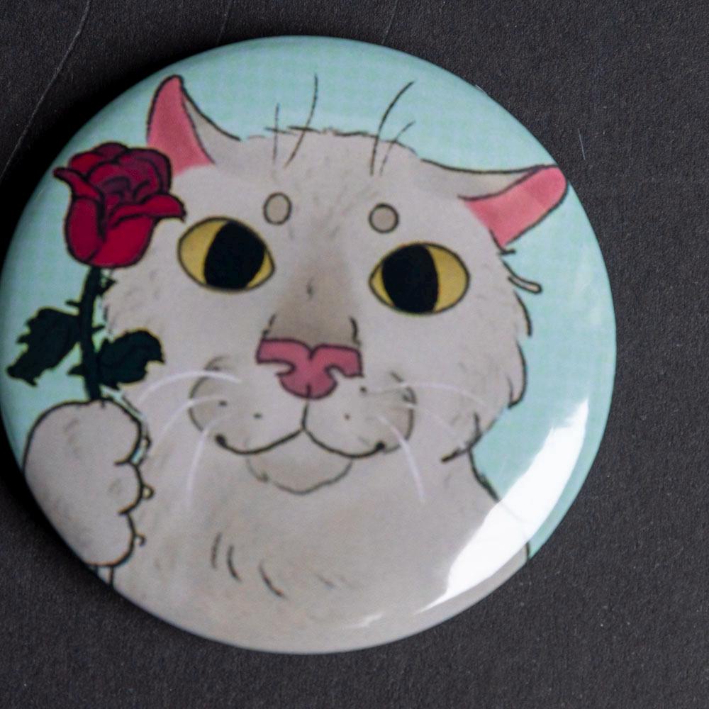 Button pins/badges - Original Artwork Cat 45mm