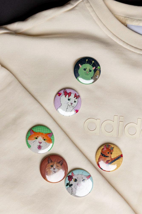 Button pins/badges - Original Artwork Cat 45mm