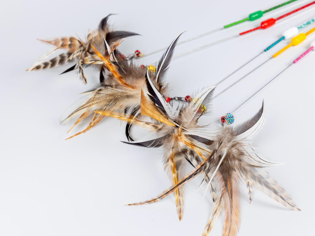 Flower – 40 cm Feather Cat Teaser Wand