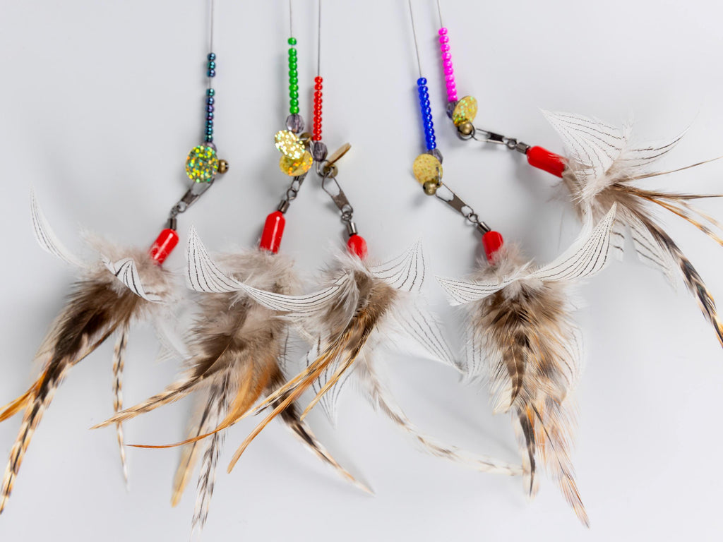 Flower – 47 cm Feather Cat Teaser Wand