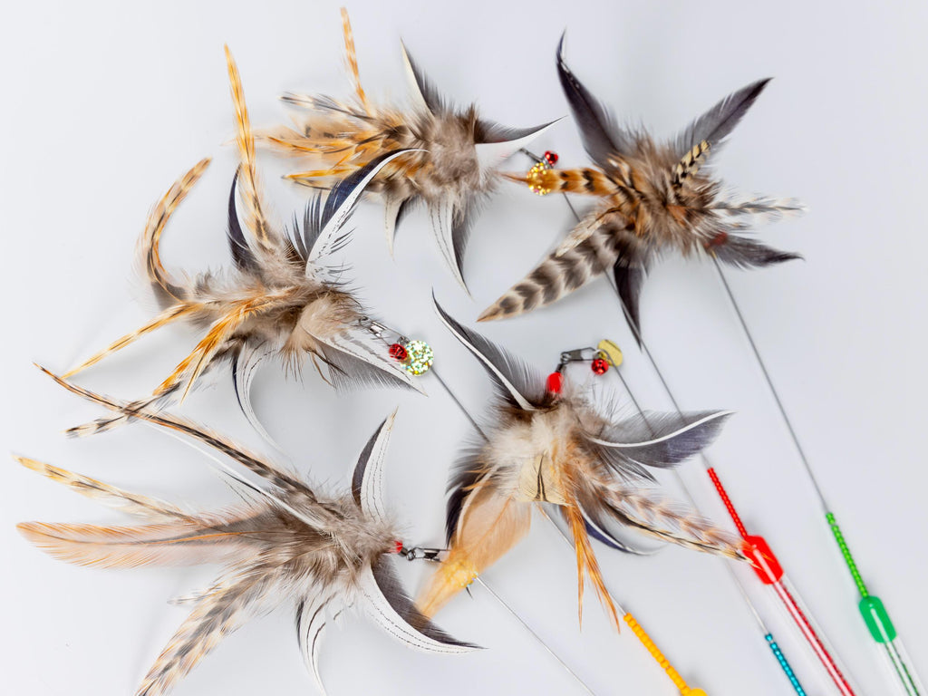 Flower – 40 cm Feather Cat Teaser Wand